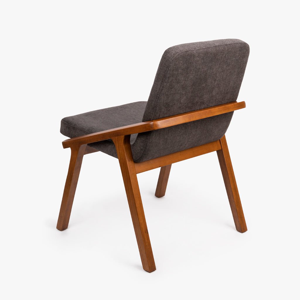 Cadeira Cinzenta com Braços RIGA - Gato Preto