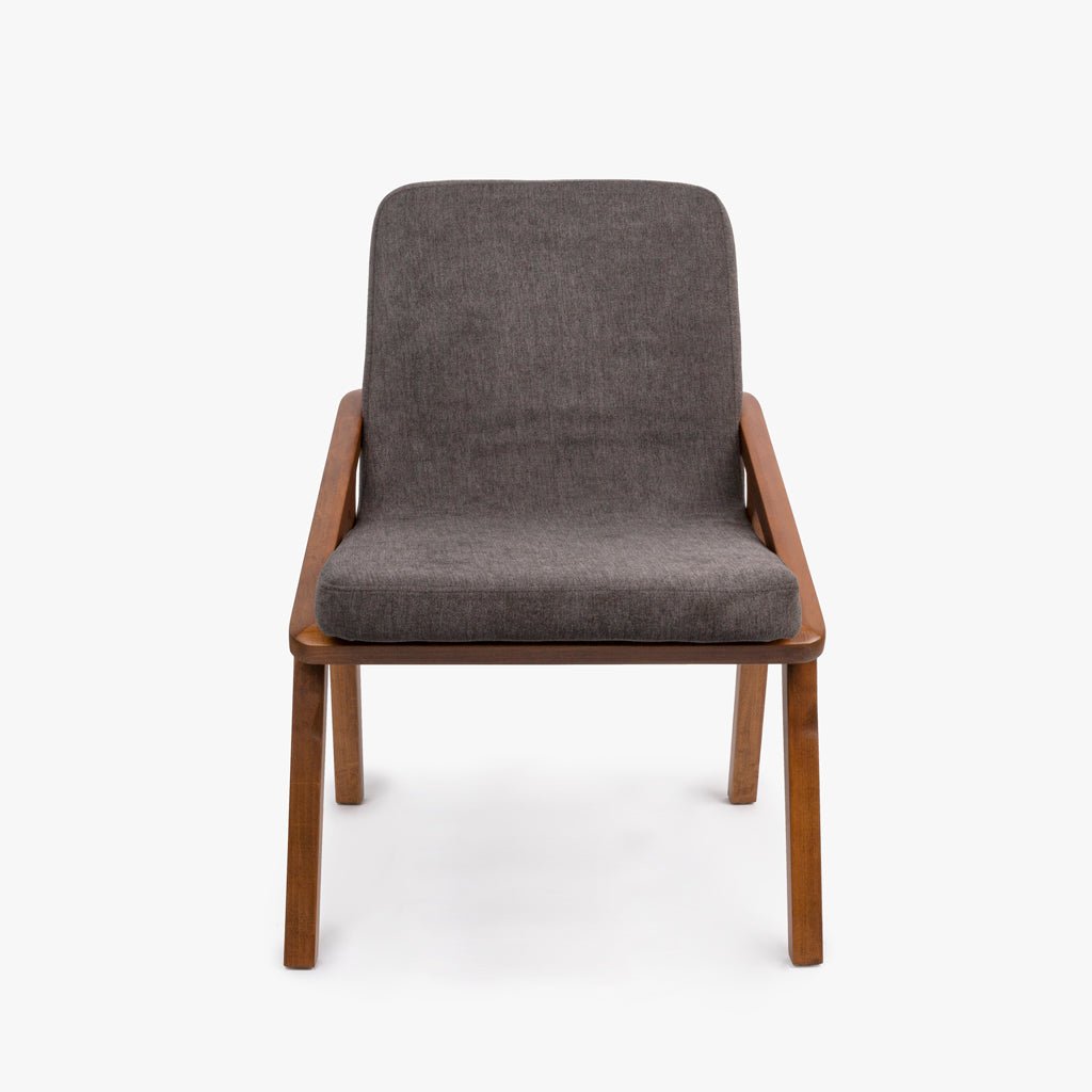 Cadeira Cinzenta com Braços RIGA - Gato Preto