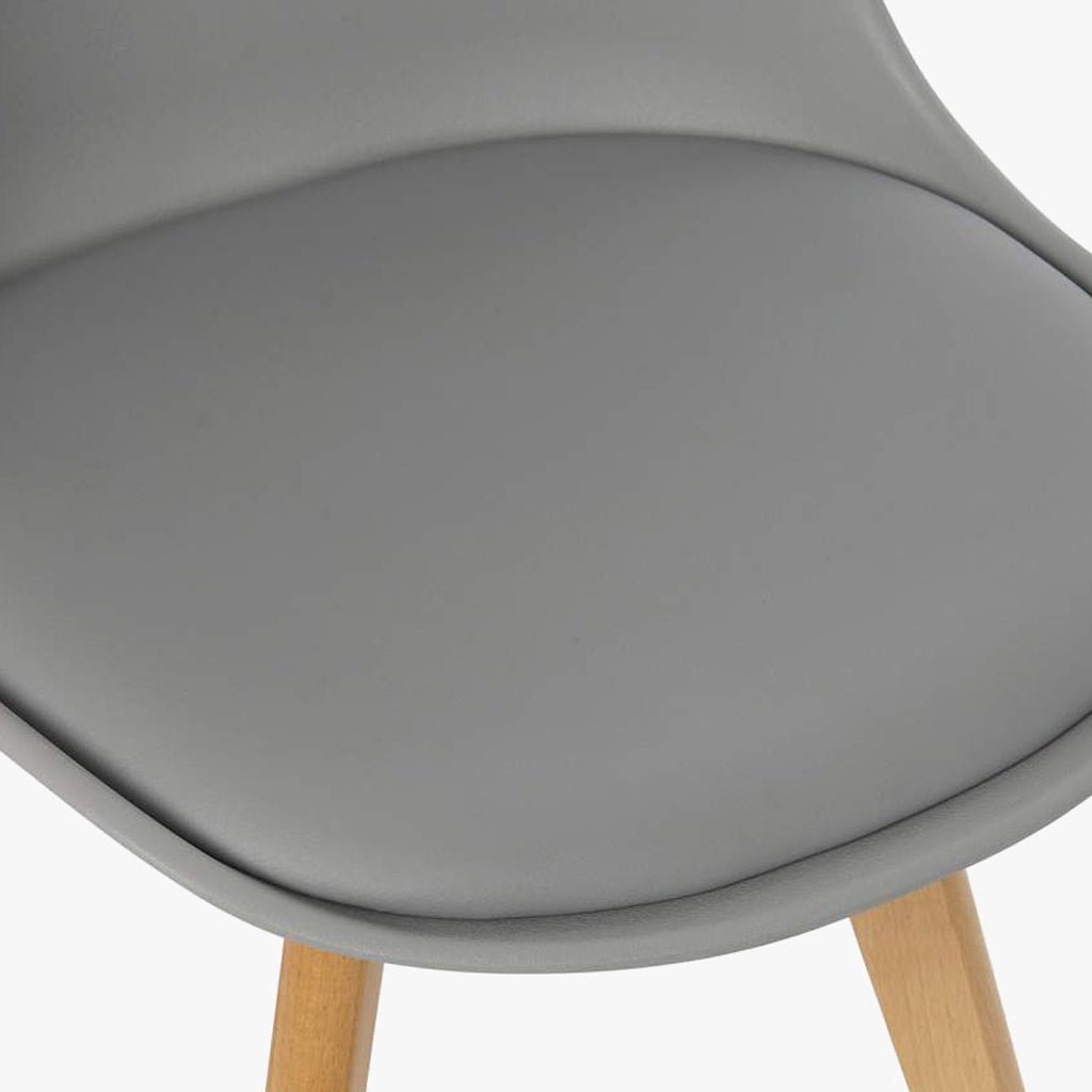 Cadeira Com Revestimento Sintético Cinza 48X55X84 EAMES - Gato Preto