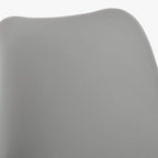 Cadeira Com Revestimento Sintético Cinza 48X55X84 EAMES - Gato Preto