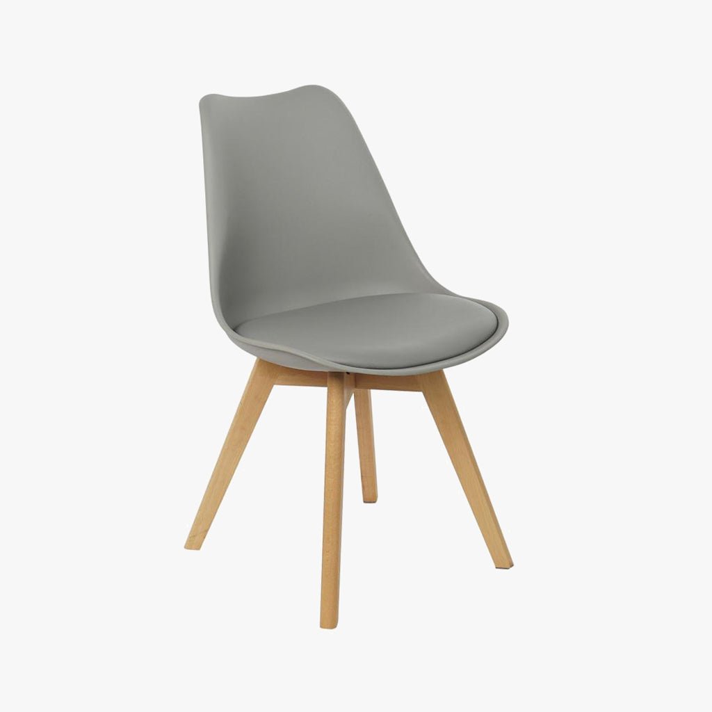 Cadeira Com Revestimento Sintético Cinza 48X55X84 EAMES - Gato Preto