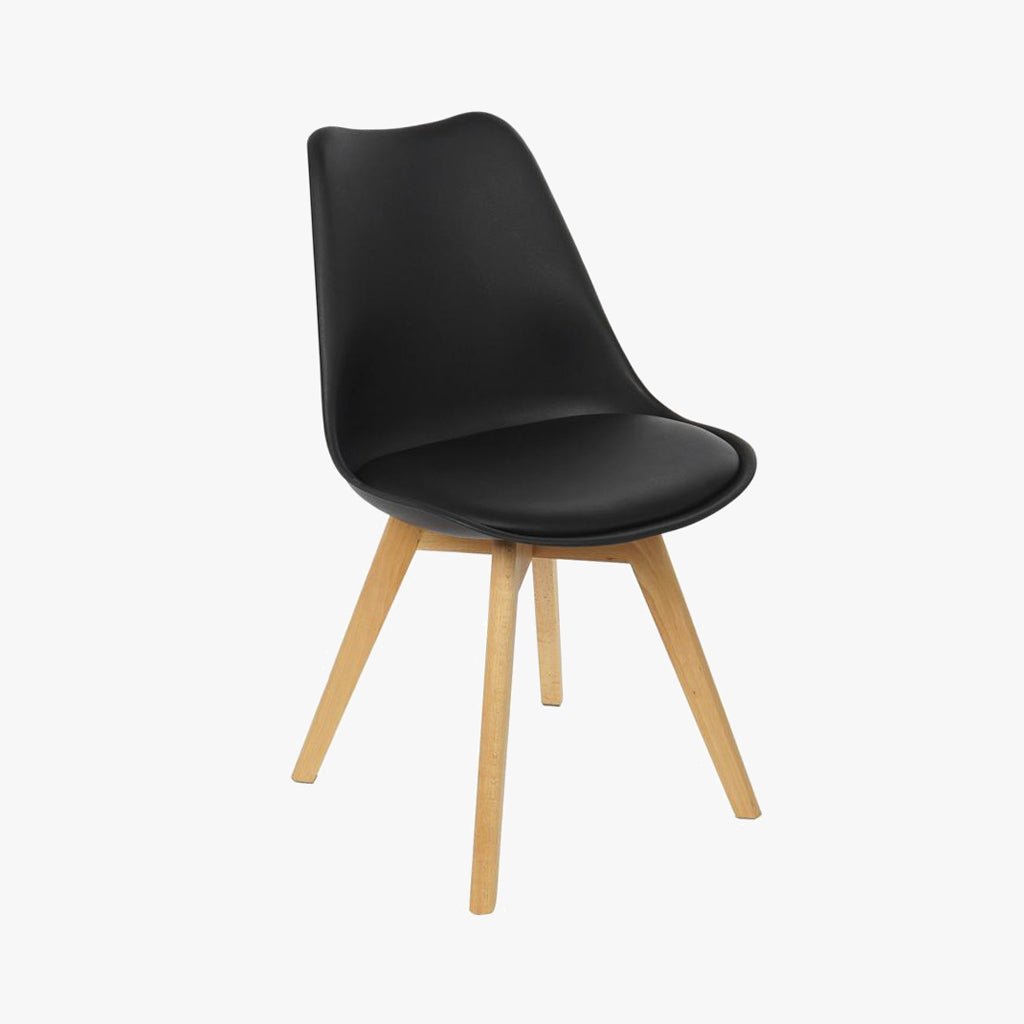 Cadeira Com Revestimento Sintético Preto 48X55X84 EAMES - Gato Preto