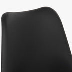 Cadeira Com Revestimento Sintético Preto 48X55X84 EAMES - Gato Preto
