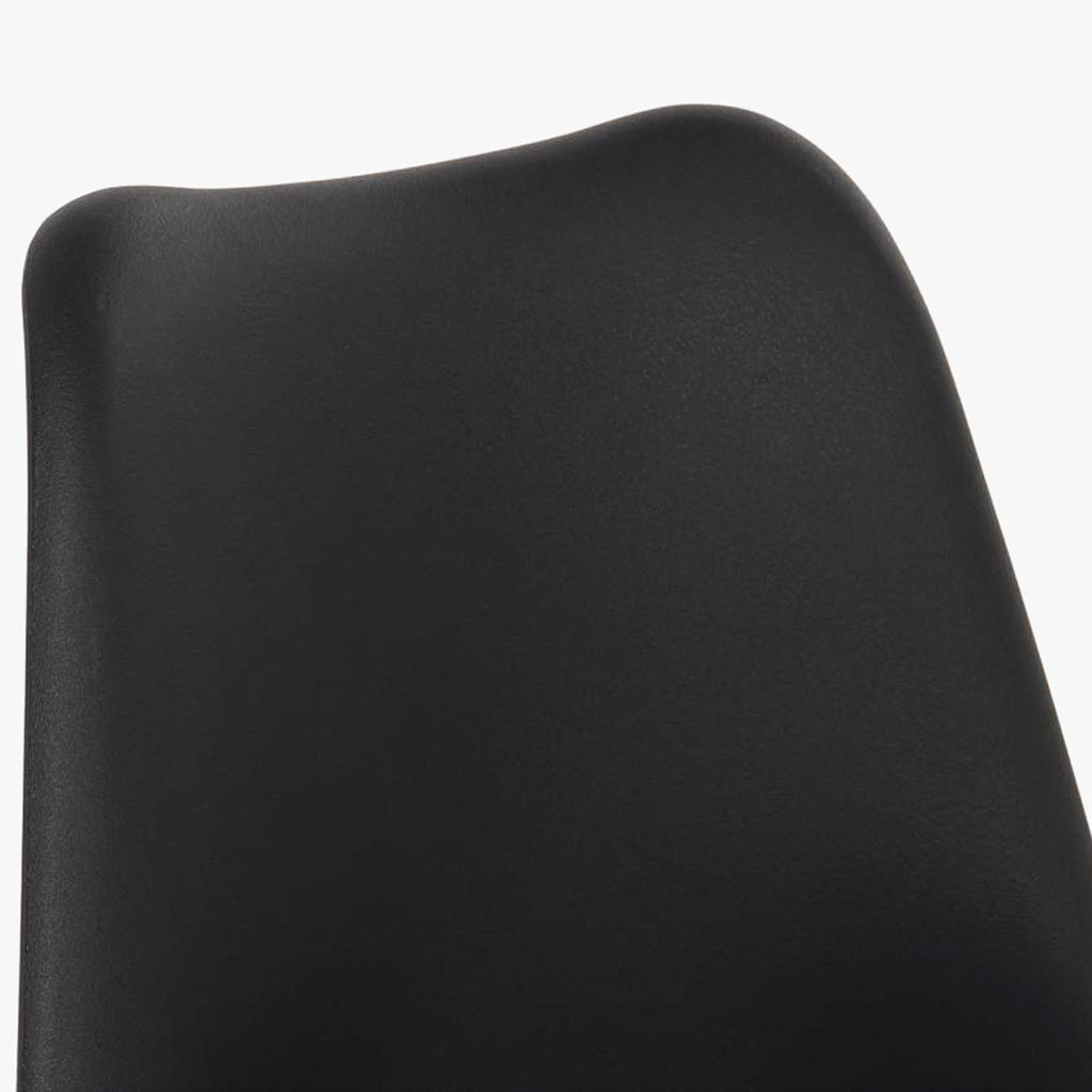 Cadeira Com Revestimento Sintético Preto 48X55X84 EAMES - Gato Preto