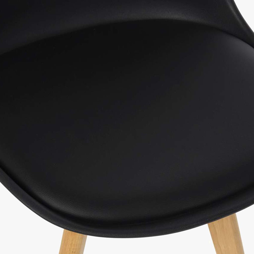 Cadeira Com Revestimento Sintético Preto 48X55X84 EAMES - Gato Preto