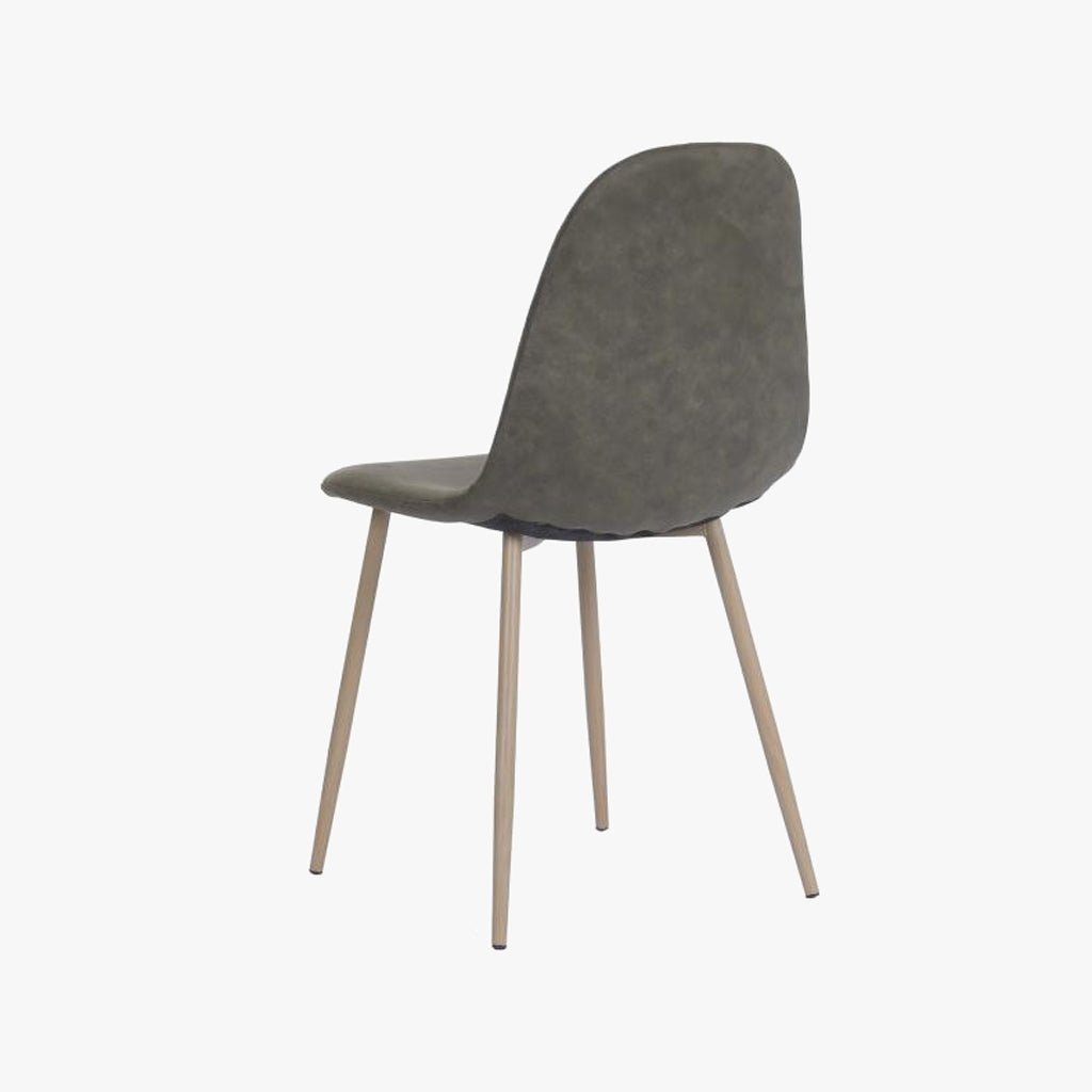 Cadeira com Revestimento Sintético Verde e Pés Efeito Madeira 44X51X90 EAMES - Gato Preto
