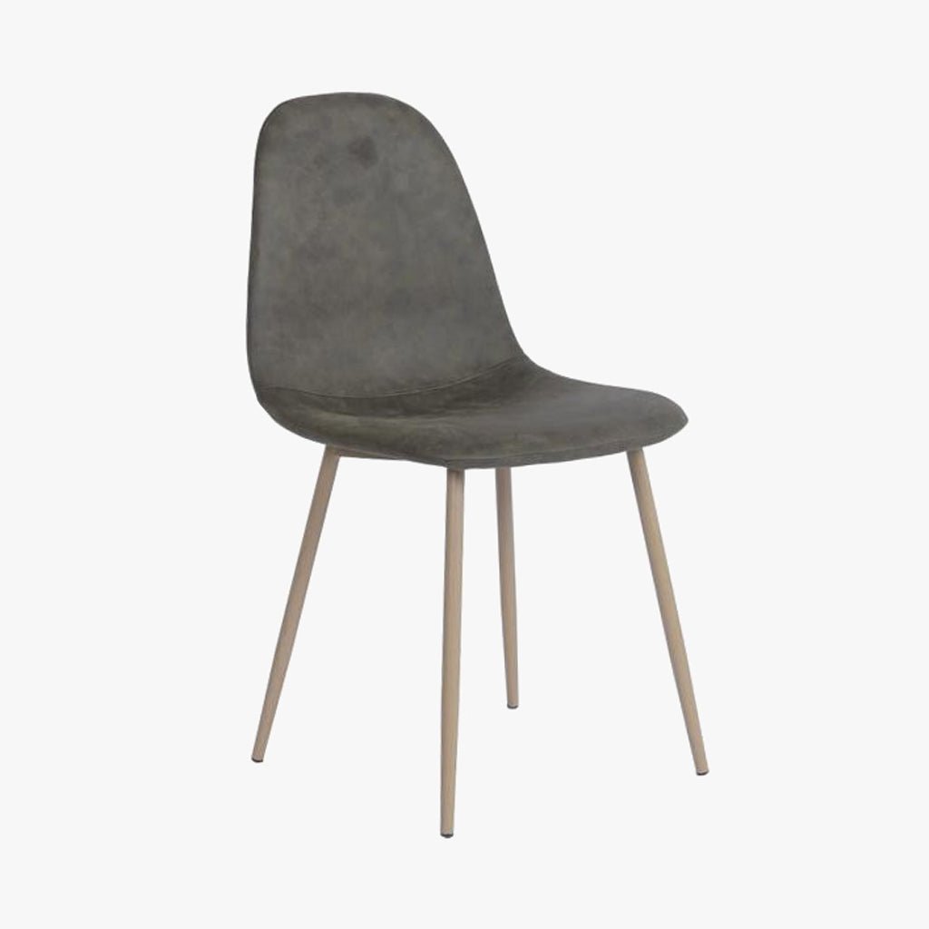 Cadeira com Revestimento Sintético Verde e Pés Efeito Madeira 44X51X90 EAMES - Gato Preto