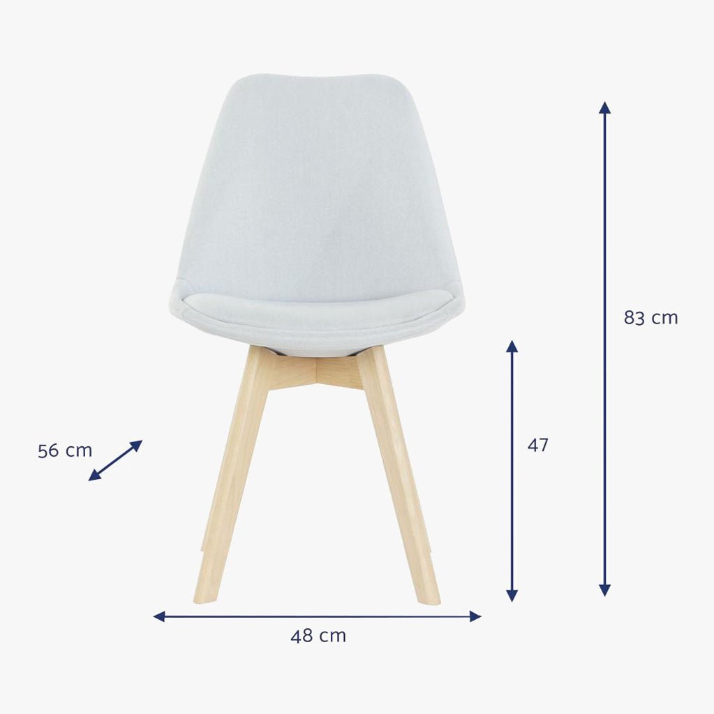 Cadeira Com Revestimento Tecido Azul e Pés em Faia 48X56X83 EAMES - Gato Preto