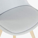 Cadeira Com Revestimento Tecido Azul e Pés em Faia 48X56X83 EAMES - Gato Preto