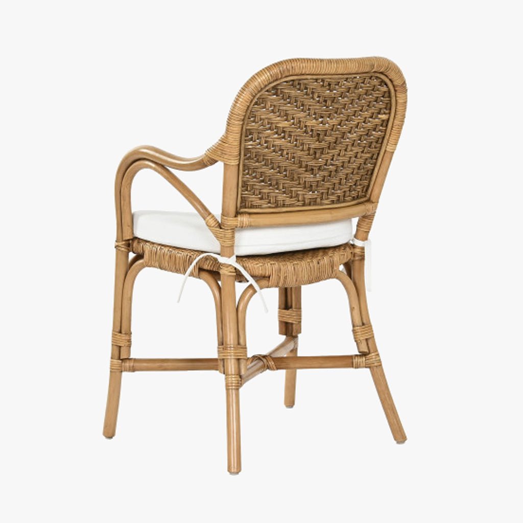 Cadeira de Bambu e Rattan Castanha 55x62x86 - Gato Preto