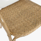 Cadeira de Bambu e Rattan Castanha 55x62x86 - Gato Preto