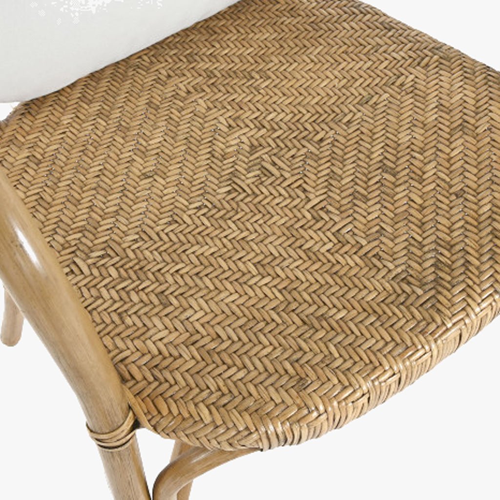 Cadeira de Bambu e Rattan Castanha 55x62x86 - Gato Preto