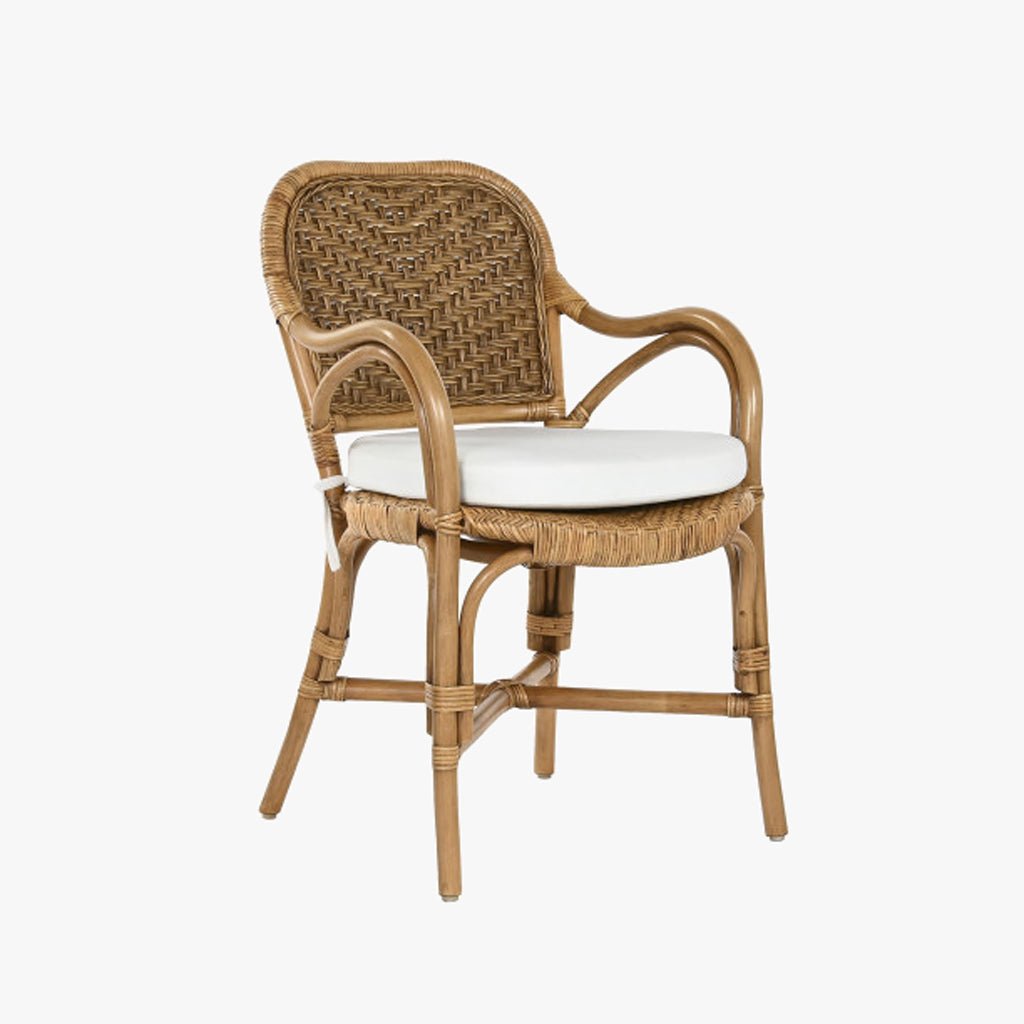 Cadeira de Bambu e Rattan Castanha 55x62x86 - Gato Preto