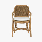 Cadeira de Bambu e Rattan Castanha 55x62x86 - Gato Preto