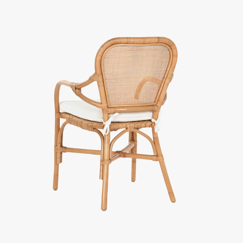 Cadeira de Bambu e Rattan Natural 55x62x86 - Gato Preto