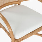 Cadeira de Bambu e Rattan Natural 55x62x86 - Gato Preto