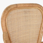 Cadeira de Bambu e Rattan Natural 55x62x86 - Gato Preto
