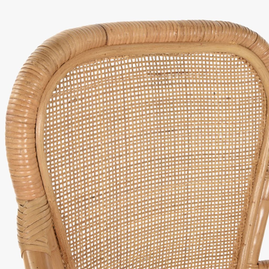 Cadeira de Bambu e Rattan Natural 55x62x86 - Gato Preto