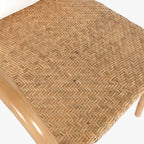 Cadeira de Bambu e Rattan Natural 55x62x86 - Gato Preto