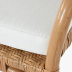 Cadeira de Bambu e Rattan Natural 55x62x86 - Gato Preto
