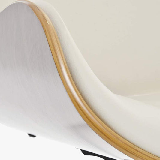 Cadeira de Escritório Bege com Madeira 52x58,5x98 NÓRDIS - Gato Preto