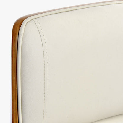 Cadeira de Escritório Bege com Madeira 60x65,5x118 NÓRDIS - Gato Preto