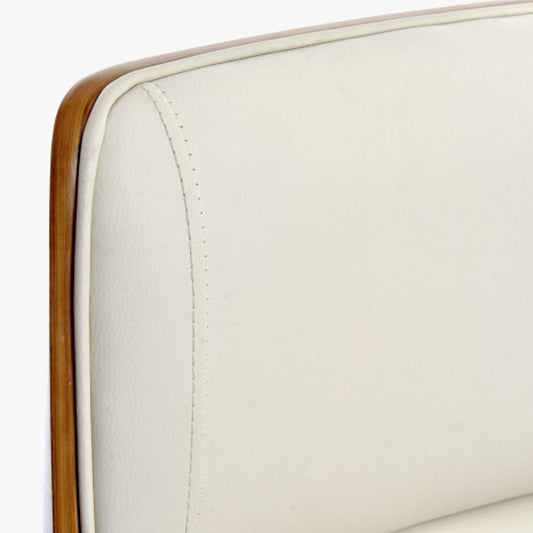 Cadeira de Escritório Bege com Madeira 60x65,5x118 NÓRDIS - Gato Preto