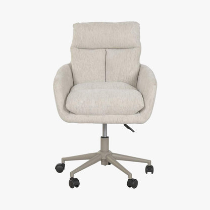 Cadeira de Escritório Giratória Tecido Bege NÓRDIS - Gato Preto