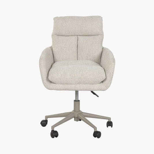 Cadeira de Escritório Giratória Tecido Bege NÓRDIS - Gato Preto