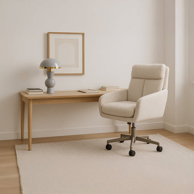 Cadeira de Escritório Giratória Tecido Bege NÓRDIS - Gato Preto