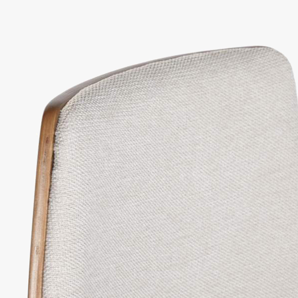 Cadeira de Escritório Tecido Bege com Madeira 52x58,5x98 NÓRDIS - Gato Preto