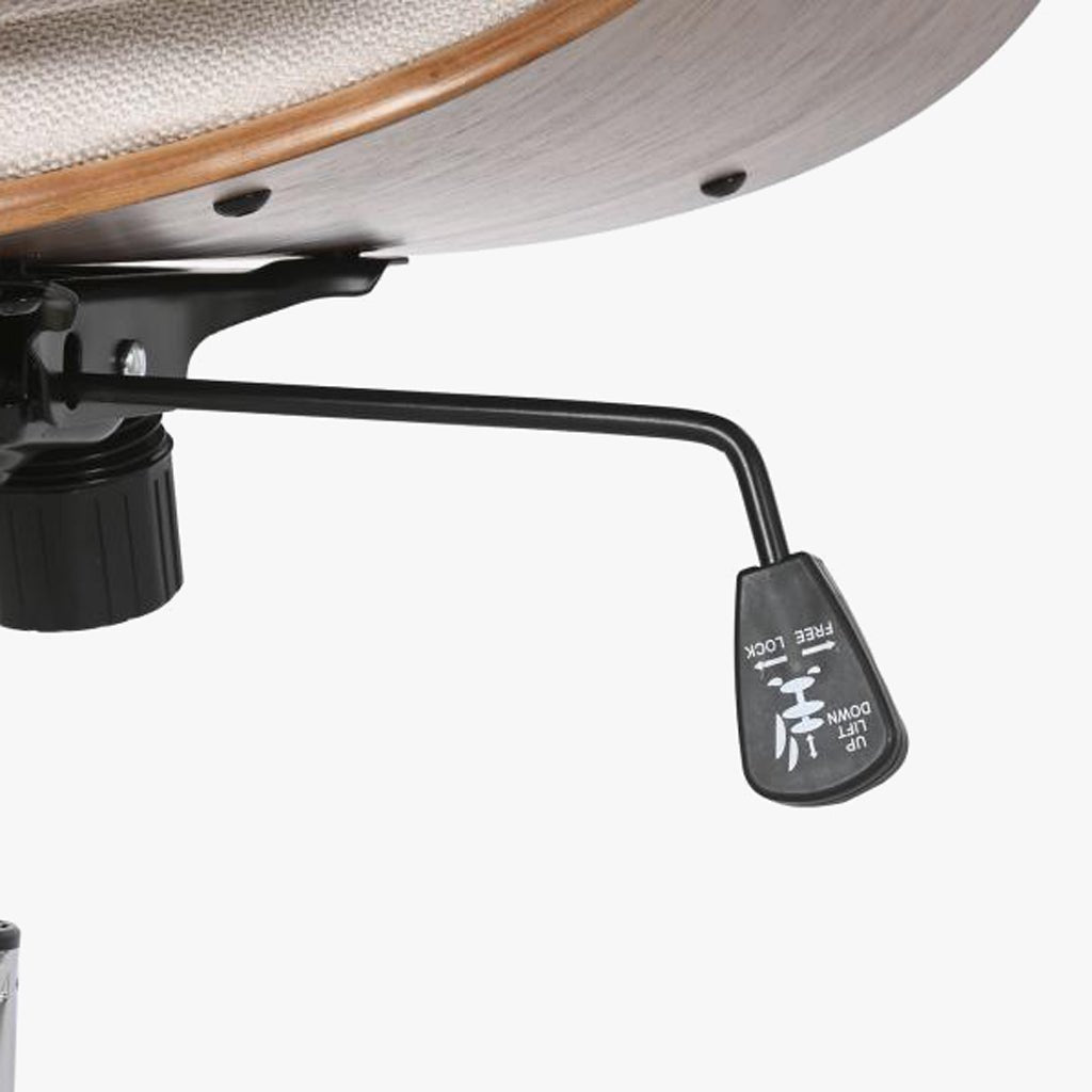 Cadeira de Escritório Tecido Bege com Madeira 52x58,5x98 NÓRDIS - Gato Preto