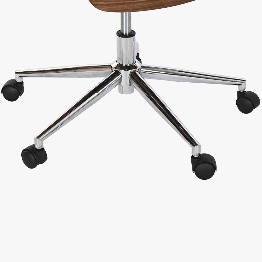 Cadeira de Escritório Tecido Cinza com Madeira 60x65,5x118 NÓRDIS - Gato Preto