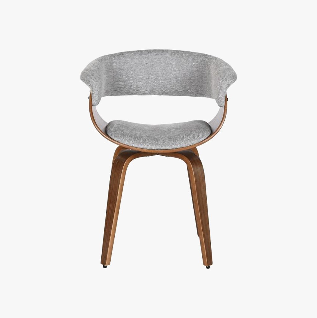 Cadeira de Escritório Tecido Cinza e Estrutura em Madeira 61x46x78 NÓRDIS - Gato Preto