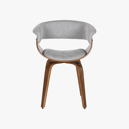 Cadeira de Escritório Tecido Cinza e Estrutura em Madeira 61x46x78 NÓRDIS - Gato Preto