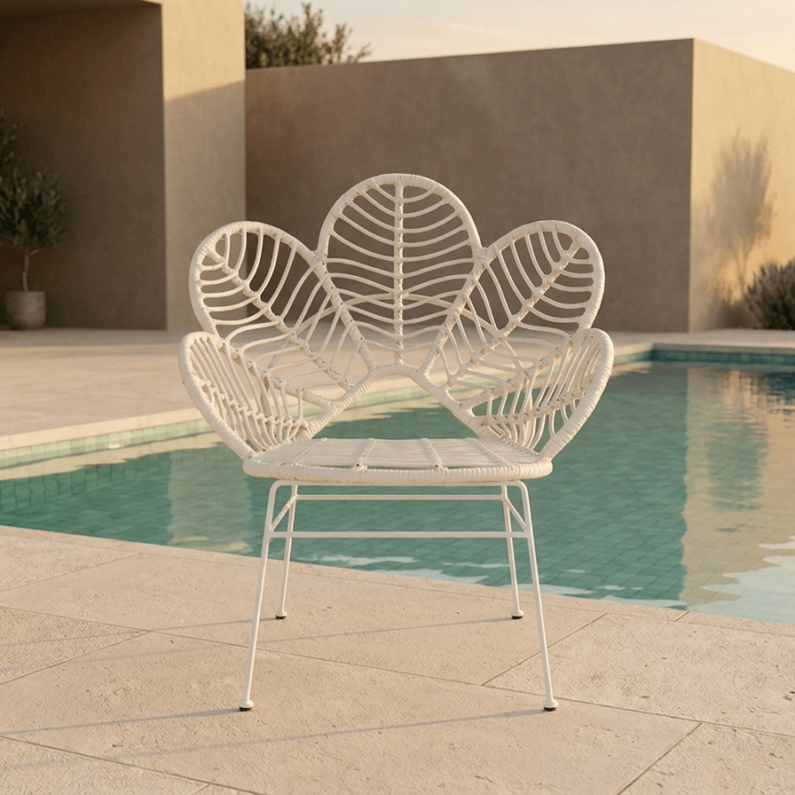 Cadeira de Exterior Folha Branca | BLANC - Gato Preto