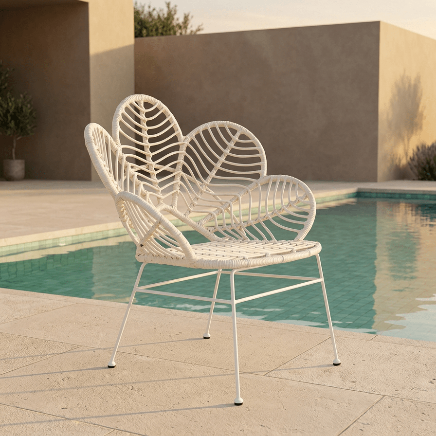 Cadeira de Exterior Folha Branca | BLANC - Gato Preto