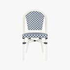 Cadeira de Metal Branco e Azul 46x57x88 - Gato Preto