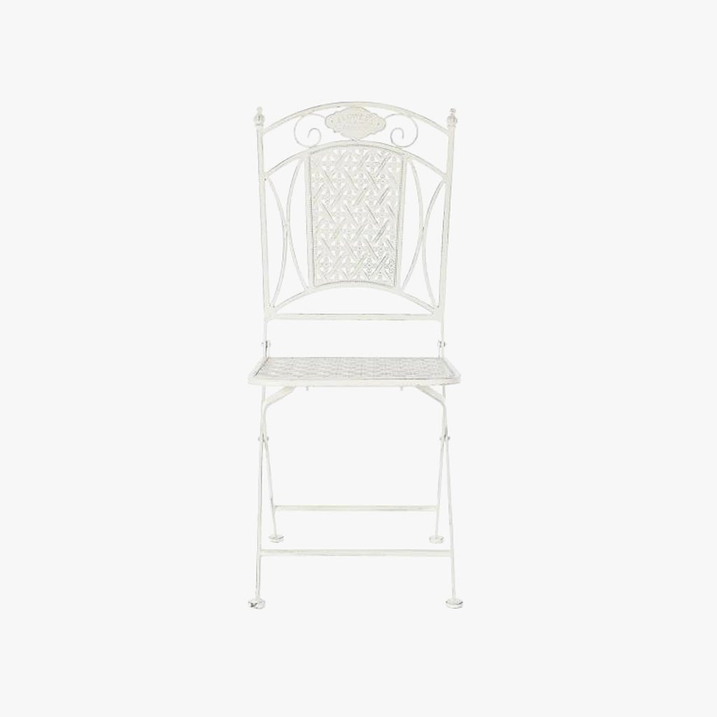 Cadeira de Metal de Exterior 40x48x93 cm | Romantic Garden - Gato Preto