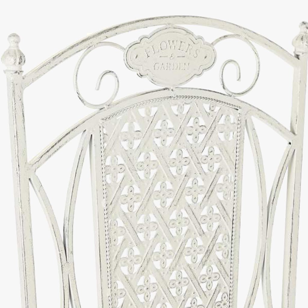 Cadeira de Metal de Exterior 40x48x93 cm | Romantic Garden - Gato Preto