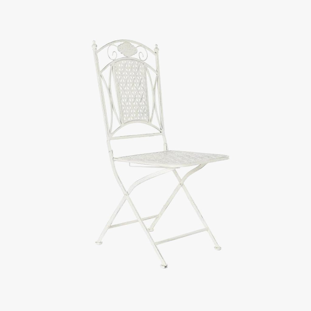 Cadeira de Metal de Exterior 40x48x93 cm | Romantic Garden - Gato Preto