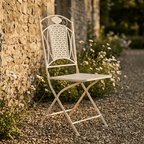 Cadeira de Metal de Exterior 40x48x93 cm | Romantic Garden - Gato Preto