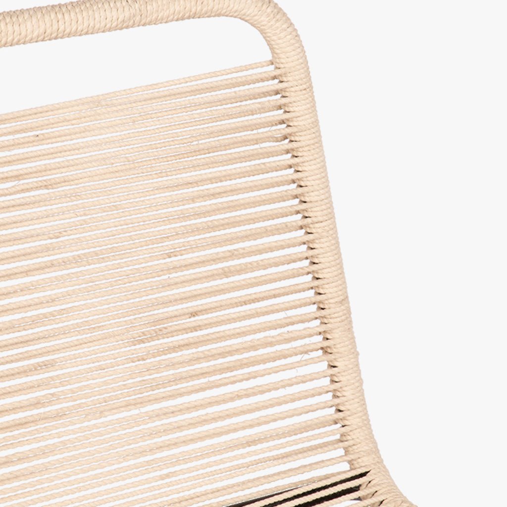 Cadeira de Metal e Corda Natural TULUM - Gato Preto