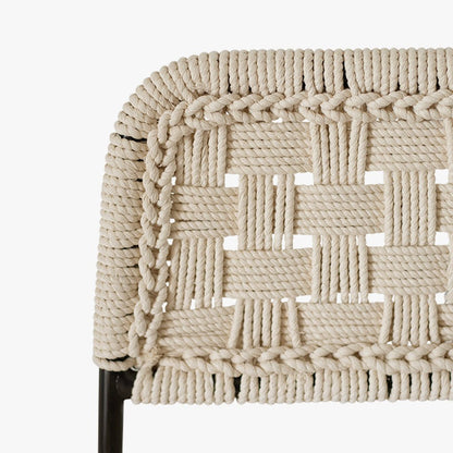 Cadeira de Metal e Corda Natural TULUM - Gato Preto