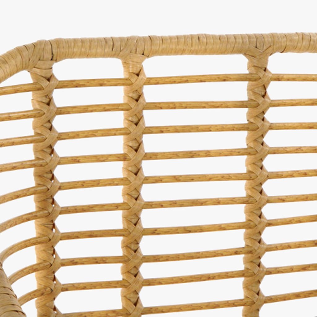 Cadeira de Metal e Rattan Amarela 57x62x81 SIESTA - Gato Preto