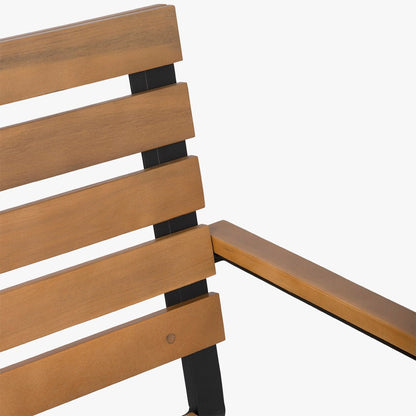 Cadeira de Metal Preto e Madeira ETOSHA - Gato Preto