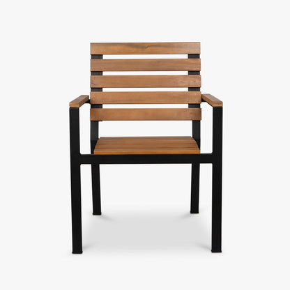 Cadeira de Metal Preto e Madeira ETOSHA - Gato Preto