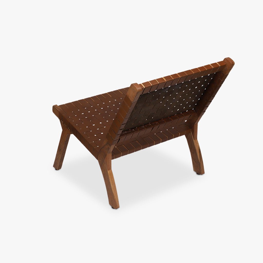 Cadeira de Pele Castanho sem Braços FEZ - Gato Preto