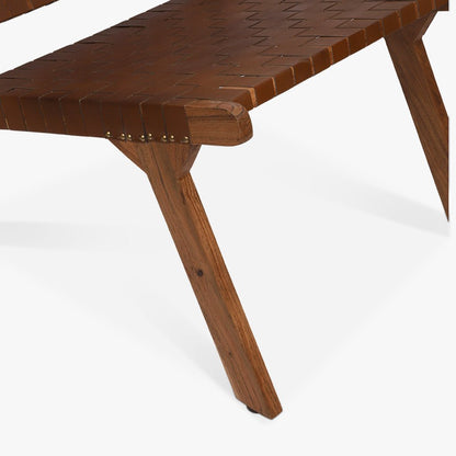 Cadeira de Pele Castanho sem Braços FEZ - Gato Preto