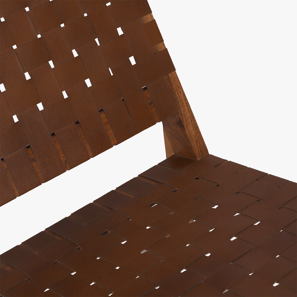 Cadeira de Pele Castanho sem Braços FEZ - Gato Preto